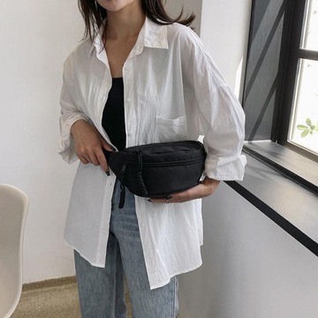 NERKA SASZETKA NIEBIESKA CHABROWA POJEMNA LEKKA PODRÓŻNA BIODROWA ŚWIETNA