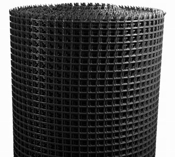 Siatka Plastikowa Czarna 1,2 m x 50m Rabatowa