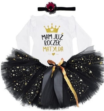 Komplet dla dziewczynki MAM JUŻ ROCZEK 86 falbanka