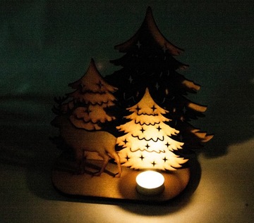 Подставка для новогодних украшений, РОЖДЕСТВЕНСКАЯ СВЕЧА, Светодиодная елка