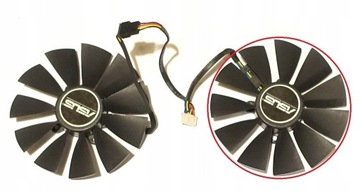 Wentylator ASUS STRIX ATI R9 285OC GTX970 980 780 4/5PIN wąska wtyczka