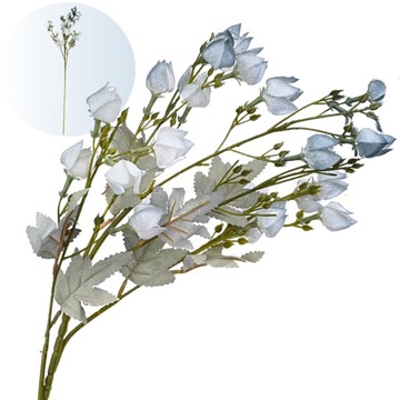 DUŻA GAŁĄZKA BUKIET SZTUCZNYCH LIŚCI MIECHUNKA DEKORACJA FLORYSTYCZNA 80CM