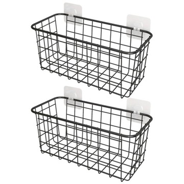 ŚCIENNY ORGANIZATOR KOSZYKA NA OWOCE PÓŁKA METALOWA