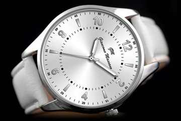 Klasyczny Oryginalny Zegarek damski brąz biały