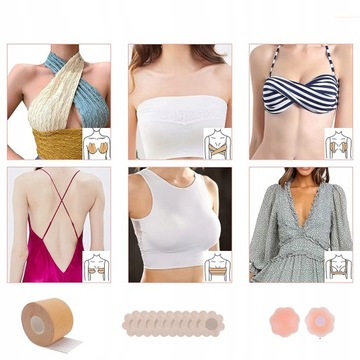 ЛЕНТА ДЛЯ ПОДЪЕМА ГРУДИ BOOB TAPE, ВЫРЕЗ С 12 СОСКАМИ