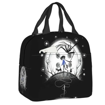 Halloween Horror Movie Coraline Insulated Lunch Bag for Women Portable