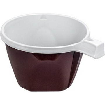 FILIŻANKI PLASTIKOWE JEDNORAZOWE BIAŁO-BRĄZOWE PAPSTAR 82593 (50) RED PLAST