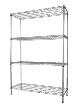 Regał 4-półkowy 750x450x1800 mm ze stali chromowanej 1000kg TECHNICA