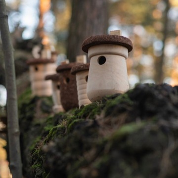 Деревянная кабинка размножения для птиц натуральный пикет Dziupla House Feeder