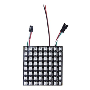Светодиодный экран панели с пиксельной матрицей WS2812B RGB Программируемое освещение DC5V 8x8cm