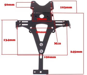 Uchwyt Tablicy Rejestracyjnej Uniwersalny Motocykl