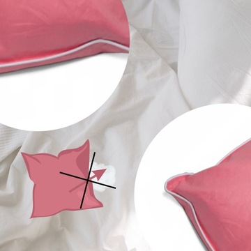 ЯСИЕК ПОДУШКА 2 ШТ. ДЛЯ СПАЛЬНОГО ПОЛУПУХА 2х40Х40 С ПЕРО 100% ХЛОПОК