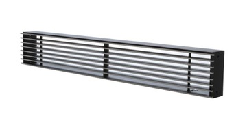 Kratka DARCO LOFT 650x60 mm, czarna z czołem SZLIF