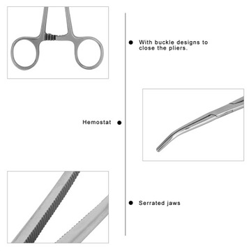22 см / 8,7 дюйма Кровоостанавливающие щипцы