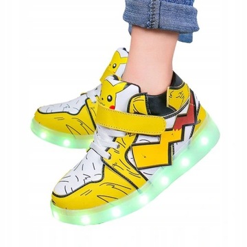 Adidasy Buty LED Swiecące Dziecięce Pikachu