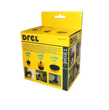 ЩЕТКИ ДЛЯ ЧИСТКИ ДЛЯ СВЕРЛ С ШЕСТИГР. 1/4 3 шт.