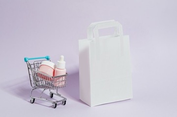 Torby Papierowe BIAŁE 50szt 18x8x23 ekologiczne A5