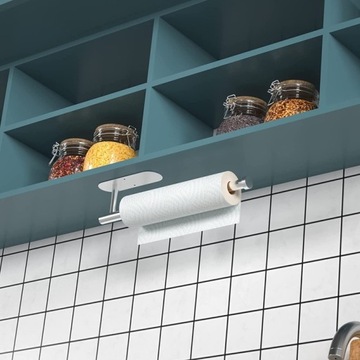 РУЧКА ДЛЯ КУХОННОГО БУМАЖНОГО ПОЛОТЕНЦА БЕЗ СВЕРЛЕНИЯ, МАТОВОЕ СЕРЕБРЯНОЕ LOFT