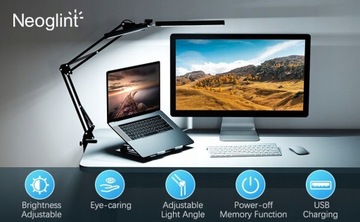 СВЕТОДИОДНАЯ НАСТОЛЬНАЯ ЛАМПА ДЛЯ РИСОВАНИЯ ДЛЯ НОЧНОЙ ШКОЛЫ 24ВТ