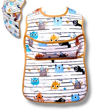 длинный нагрудник для детей, водонепроницаемый, FLIPABLE POCKET, блв.