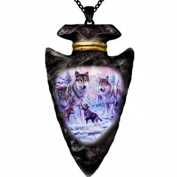 Creative Men Punk Animal Lion Head Triangle