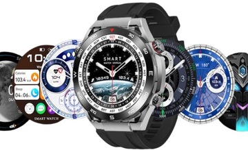 МУЖСКИЕ СМАРТЧАСЫ ГОВОРЯТ ДАВЛЕНИЕ ПОГОДА КОМПАС NFC 3 ремешка 400 мАч