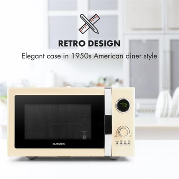 Отдельно стоящая микроволновая печь Klarstein в стиле ретро