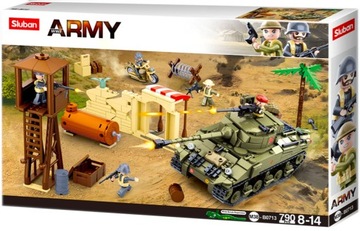 БЛОКИ АРМЕЙСКИЙ ТАНК ШЕРМАН + BATTLEFIELD + LEGO ОРУЖИЕ