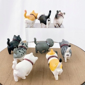 Zestaw 9 figurek kotów Figurki kotka na biurko