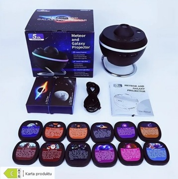Небесный планетарий, звездный проектор, ночная лампа RGB, метеорный планетарий 13в1 HD