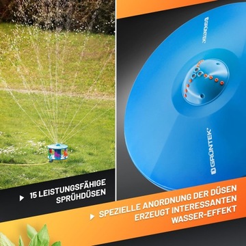 Вращающийся разбрызгиватель газонов, карусель, полив площадей до 175 м².