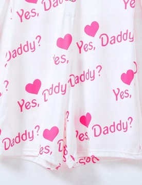 Women Yes Daddy Letter Leopard Printed Sleepwear J