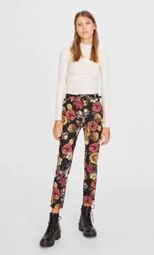 STRADIVARIUS KOLOROWE SPODNIE FLORAL PRINT (24)