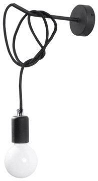 LAMPA KINKIET ŚCIENNY LED NOWOCZESNY EDISON czarny