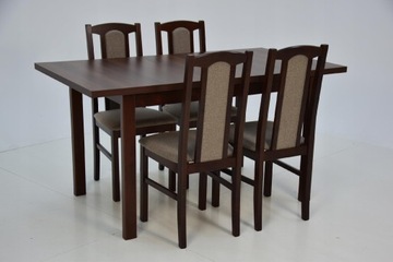 Раздвижной стол орех 80х120/150 4 стула Гостиная