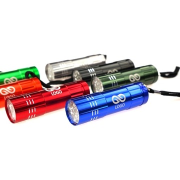 LATARKI REKLAMOWE z grawerem Z LOGO latarki LED + pudełko GRATIS 10szt