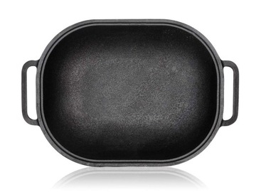 ОТЛИЧНАЯ чугунная сковорода 39 х 26 х 14 см - Банкет