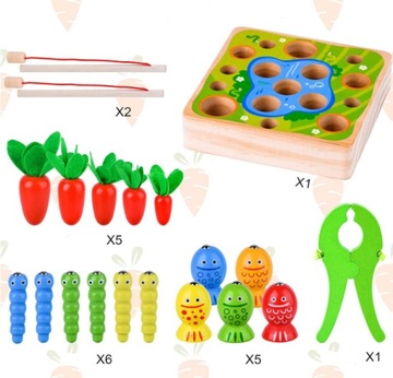 ZABAWKI MONTESSORI, DREWNIANE ZABAWKI ROZWIJAJĄCE ZDOLNOŚCI MOTORYCZNE