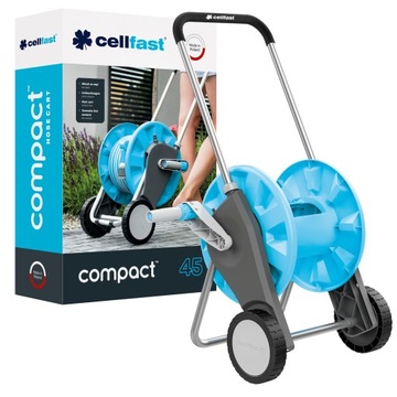 ТЕЛЕЖКА CELLFAST, БАРАБАН, КАТУШКА, ПОДСТАВКА ДЛЯ КОМПАКТНОГО САДОВОГО ШЛАНГА 1/2
