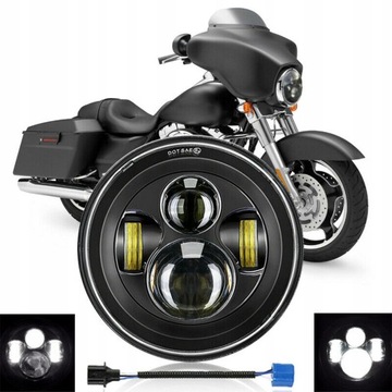 REFLEKTOR LAMPA HALOGEN WKŁAD 7 CALI MOTOCYKLA LED