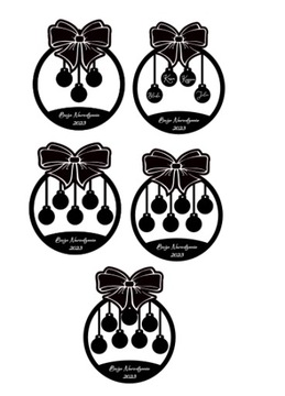 СЕМЕЙНАЯ ЕЛОЧКА ШАР, ЛЮБЫЕ ИМЕНА, ЗОЛОТО, 3D ДЕРЕВЯННЫЙ ШАР