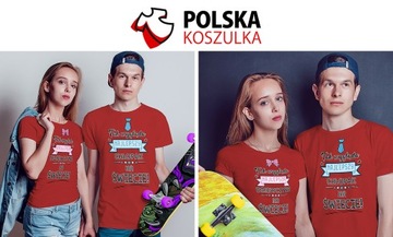 KOSZULKI T-SHIRT DLA PAR NAJLEPSZA DZIEWCZYNA I CHŁOPAK NA ŚWIECIE JAKOŚĆ