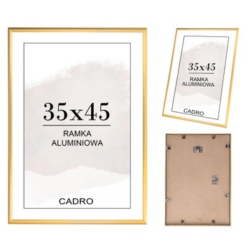 RAMKA 35x45 RAMKI NA ZDJĘCIA ZŁOTA ALUMINIOWA