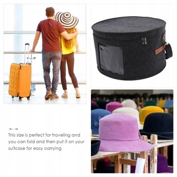 Шляпная коробка Круглые коробки Фетровая сумка