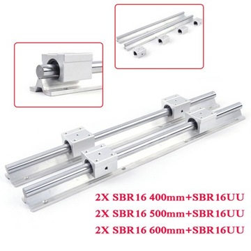 Линейная направляющая 2X SBR16 600 мм + 4 X SBR16UU