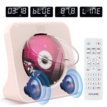 ПОРТАТИВНЫЙ CD-ПЛЕЕР BLUETOOTH5.0 ДИНАМИК РАДИО AUX USB FM MP3 5 РЕЖИМОВ