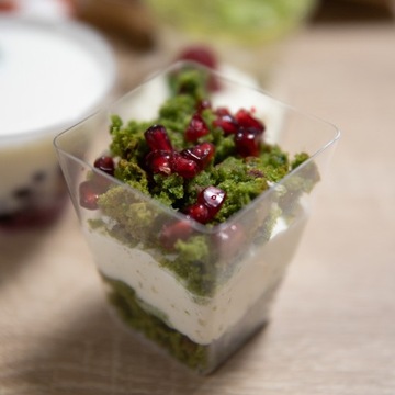 48x PUCHARKI NA DESERY 150ml kubek pojemnik KWADRATOWY na desery lody