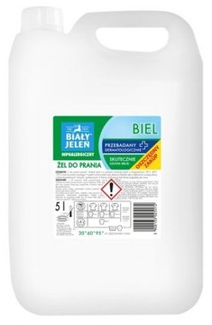 Żel do prania biel Hipoalergiczny BIAŁY JELEŃ 5L SKUTECZNIE USUWA BRUD