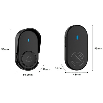 БЕСПРОВОДНОЙ Водонепроницаемый ДВЕРНОЙ ЗВОНОК С КОЗЫРЕМ 2 СВЕТОДИОДНЫХ ПРИЕМНИКА 250М