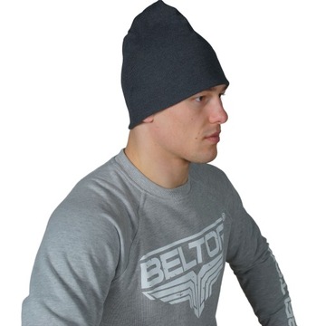 BELTOR CZAPKA ZIMOWA MĘSKA WINTER CAP KOLOR GRAFITOWY CIEPŁA UNIWERSALNA